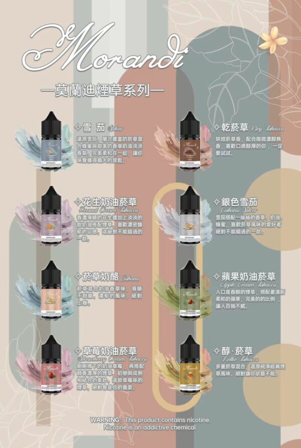 莫蘭迪煙油 純煙草口味媲美VGOD：圖片 2