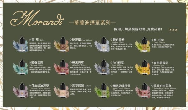 莫蘭迪煙油 純煙草口味媲美VGOD